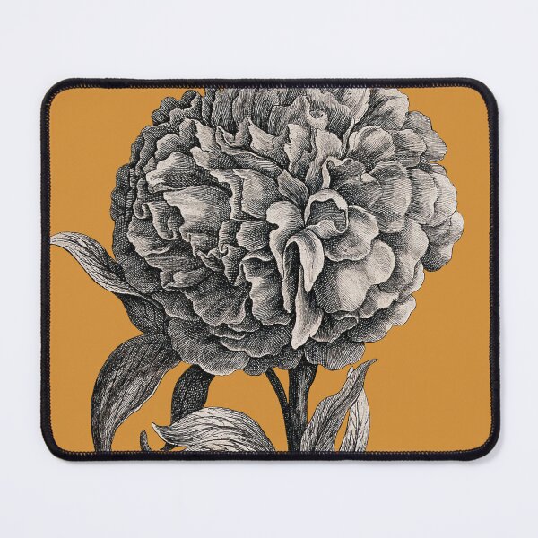 Item preview, Peony Flower Vintage Modern Botanical Floral Illustration on Butterscotch 2 designed and sold by kierkegaard.