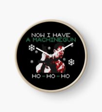 UGLY CHRISTMAS MACHINEGUN Clock
