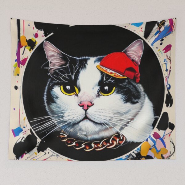 Item preview, The Cool Cat DJ - The Black and White Beatmaker - The Club King designed and sold by WBP Mart.