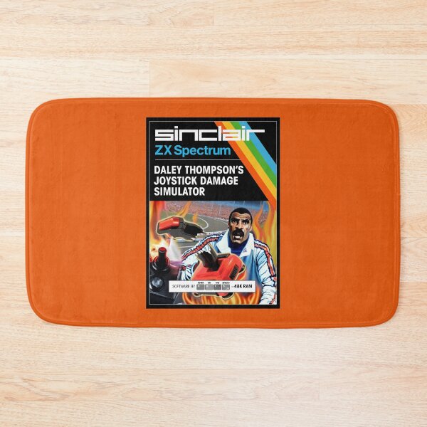 Item preview, DALEY THOMPSON'S JOYSTICK DAMAGE SIMULATOR for the Sinclair ZX Spectrum (front cover) - Fantasy / Parody Game Cassette Cover - 80s 8-bit Retro Game (Never on the Speccy!) designed and sold by RetroTeeStudio.