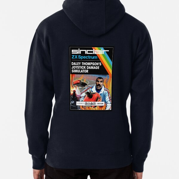 Item preview, DALEY THOMPSON'S JOYSTICK DAMAGE SIMULATOR for the Sinclair ZX Spectrum (front cover) - Fantasy / Parody Game Cassette Cover - 80s 8-bit Retro Game (Never on the Speccy!) designed and sold by RetroTeeStudio.
