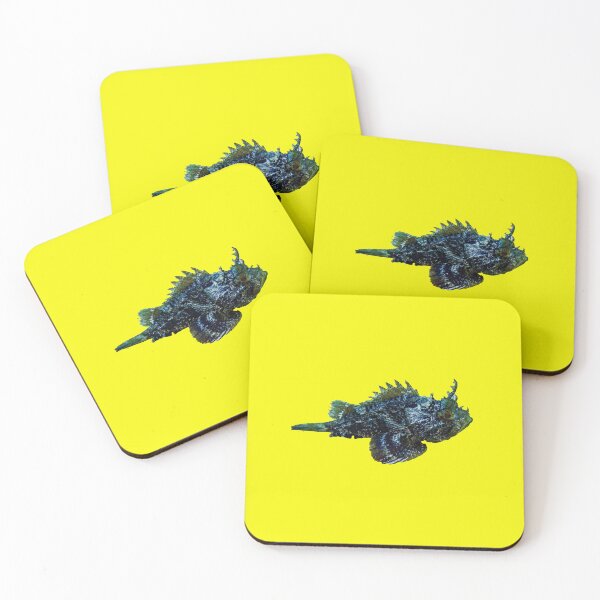 Item preview, Yellow Pop art style Scorpionfish designed and sold by Czechmrmaidwrld.