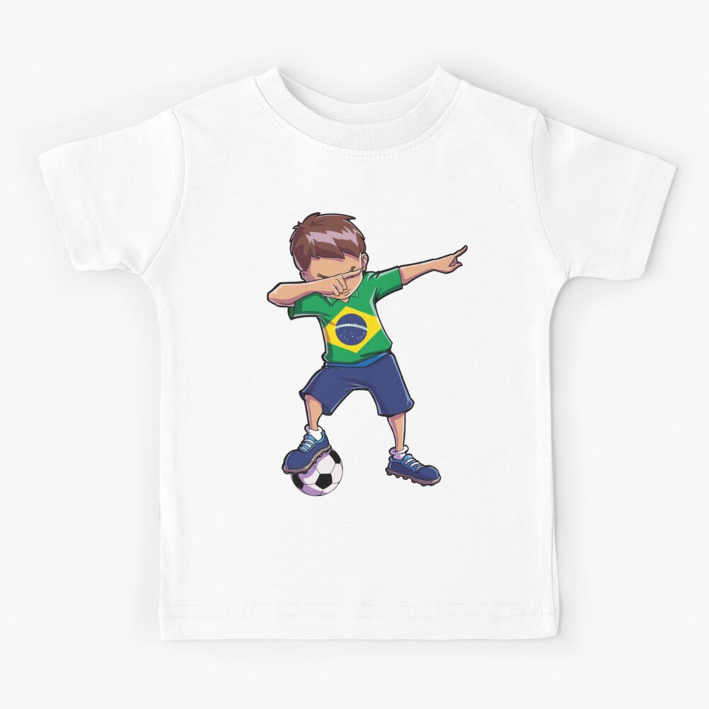 : lepni.me Kids Brazil Football T-Shirt Your Name and