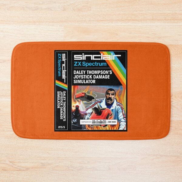 Item preview, DALEY THOMPSON'S JOYSTICK DAMAGE SIMULATOR for the Sinclair ZX Spectrum (front + spine) - Fantasy / Parody Game Cassette Cover - 80s 8-bit Retro Game (Never on the Speccy!) designed and sold by RetroTeeStudio.