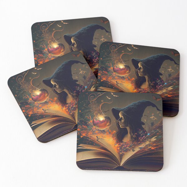 Item preview, Living Book - Enchanted Witch and Colorful Butterflies designed and sold by LukeAiWalker.