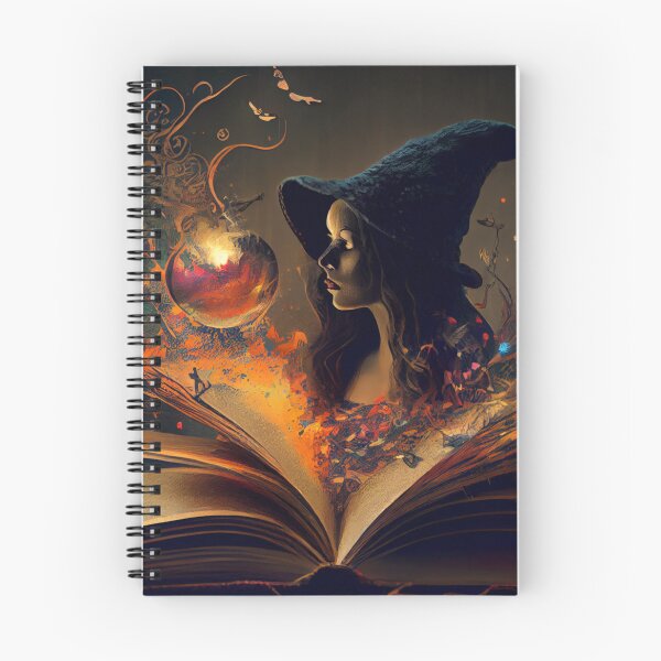 Item preview, Living Book - Enchanted Witch and Colorful Butterflies designed and sold by LukeAiWalker.
