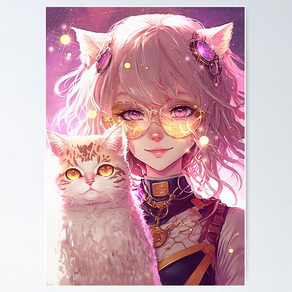 UwU Anime Cat Girl Pink Hair Poster for Sale by HQualityClothes