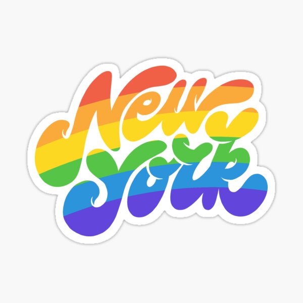 Item preview, New York sign / LGBTQ flag designed and sold by TinyQueenArt.