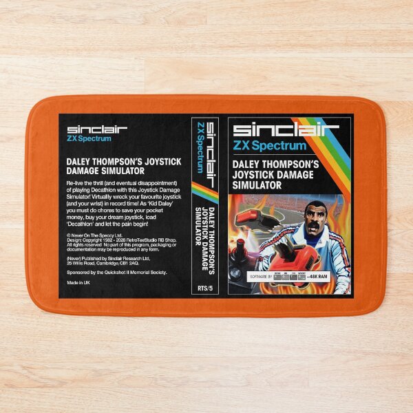 Item preview, DALEY THOMPSON'S JOYSTICK DAMAGE SIMULATOR  for the Sinclair ZX Spectrum (cassette cover) - Fantasy / Parody Game Cassette Cover - 80s 8-bit Retro Game (Never on the Speccy!) designed and sold by RetroTeeStudio.