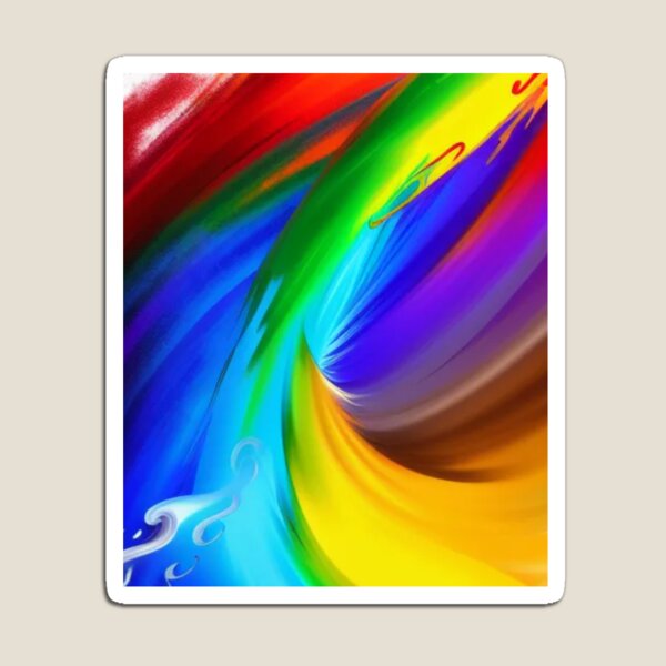 Item preview, Movimiento fluido de una ola oceánica de colores del arco iris designed and sold by FlowingMovement.