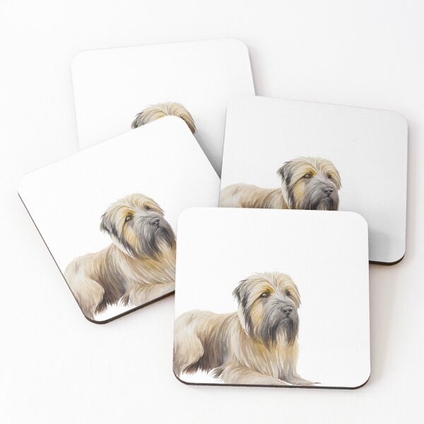 Item preview, Watercolor Painting of Pyrenean Shepherd Small Dog Breed designed and sold by Nalaxation.