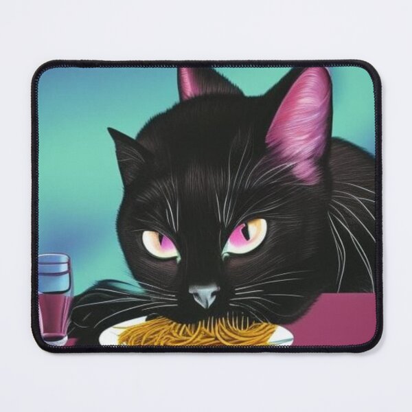 Item preview, A Cat Eating Spagetti. designed and sold by Doggymadness.