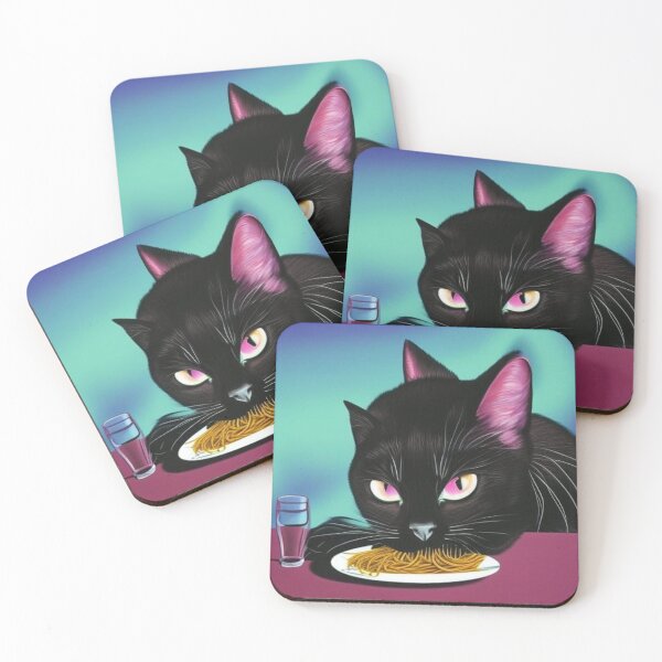 Item preview, A Cat Eating Spagetti. designed and sold by Doggymadness.