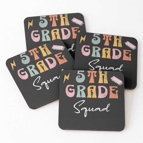 Item preview, Fifth 5th Grade Squad Retro Groovy designed and sold by WhistlingSnail.
