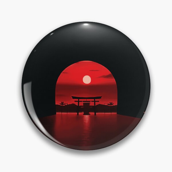 Item preview, Epic japanese sunset at shrine designed and sold by Angelregalia.