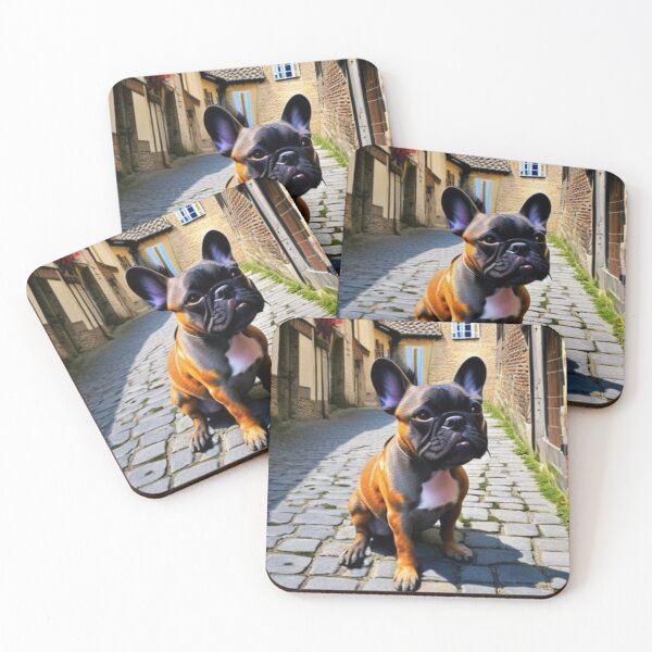 Item preview, Pug on a cobbled Street.  designed and sold by Doggymadness.