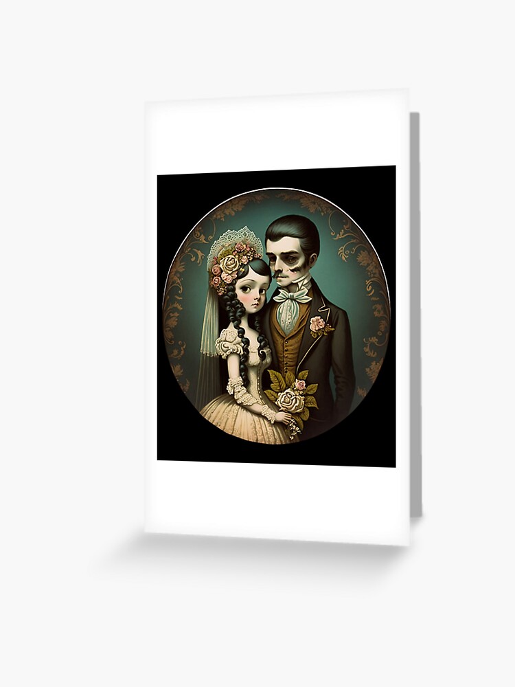 Couple de mariage gothique romantique victorien Carte de v ux