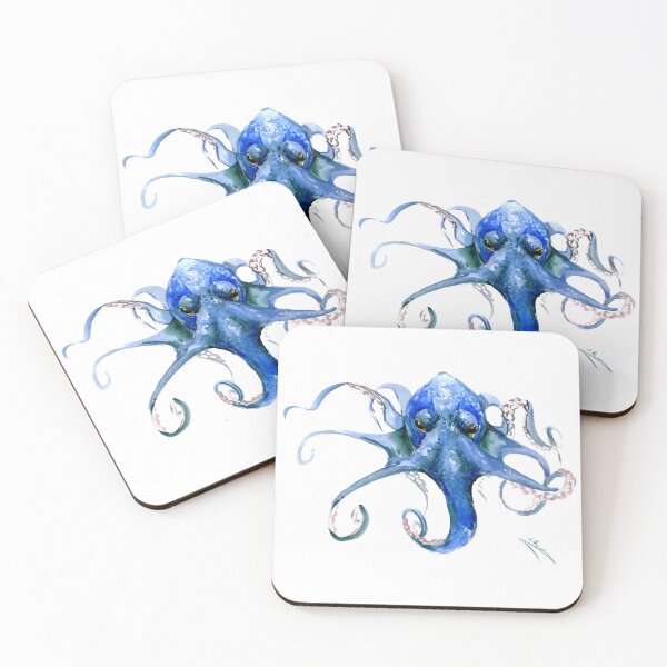Item preview, Octopus, Blue designed and sold by surenart.