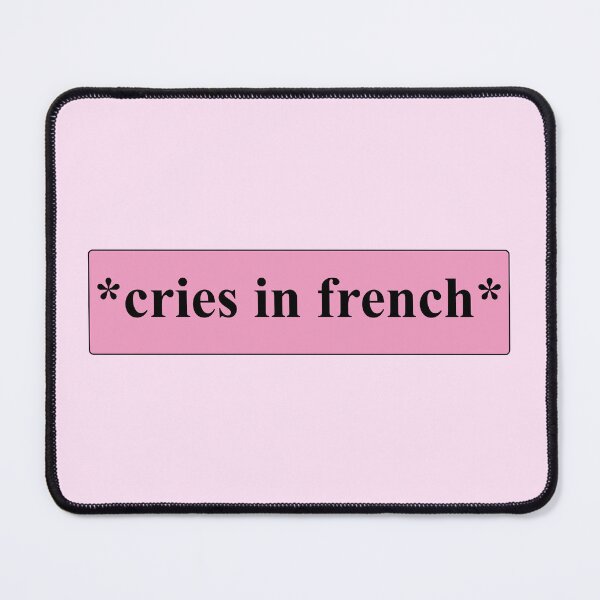 Item preview, Cries in french cute funny pink car bumper designed and sold by Vibin ❤️✨.