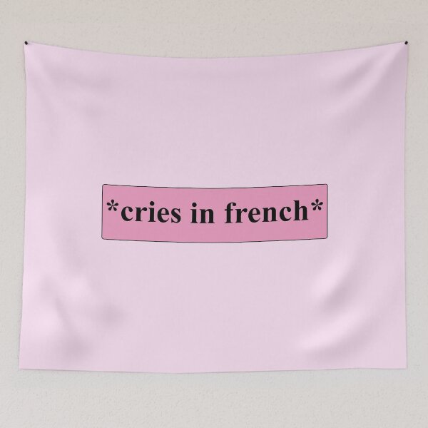 Item preview, Cries in french cute funny pink car bumper  designed and sold by Ｖｉｂｉｎ ❤️✨.