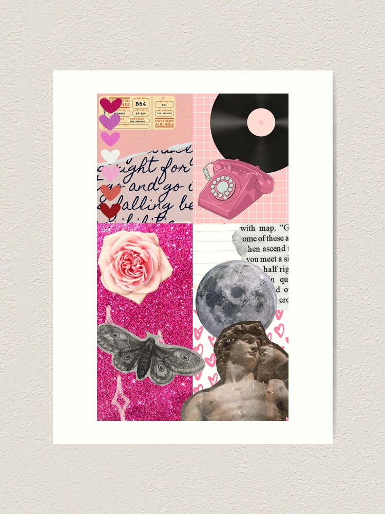 Pink Scrapbook Collage Art Print for Sale by hailmcgh
