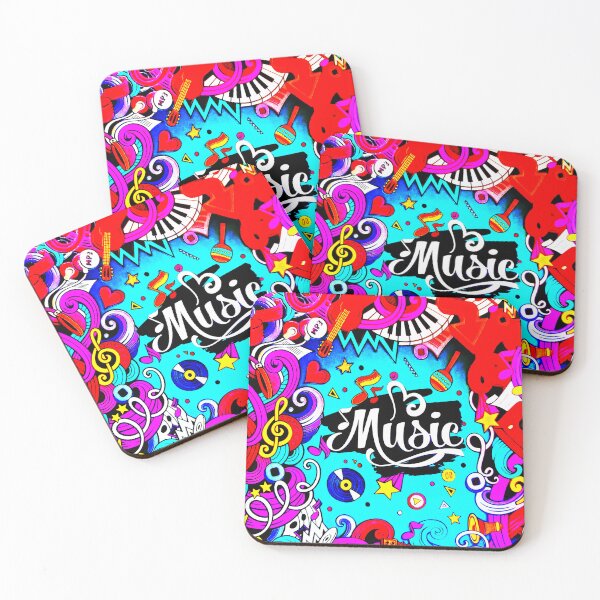 Item preview, Colorful music design neon colors designed and sold by Vesna7791.