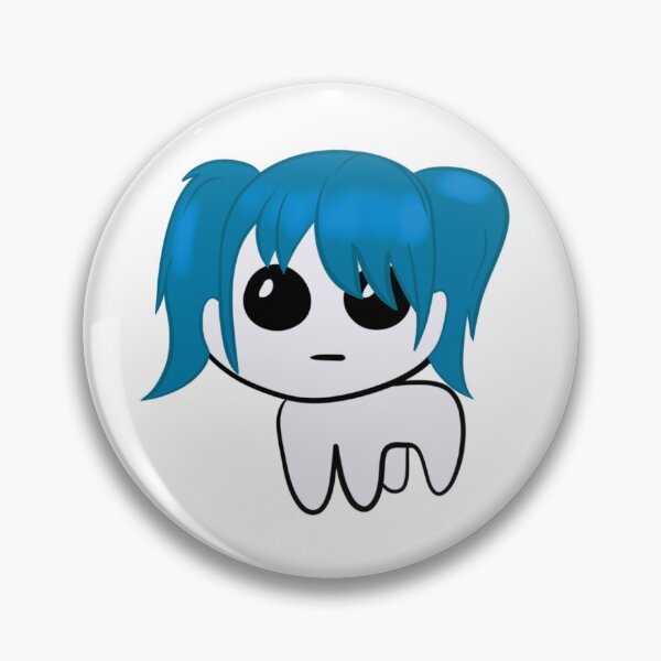 Item preview, Autism Creature Blue Hair Pigtails with Bangs Fringe designed and sold by quirkycounselor.