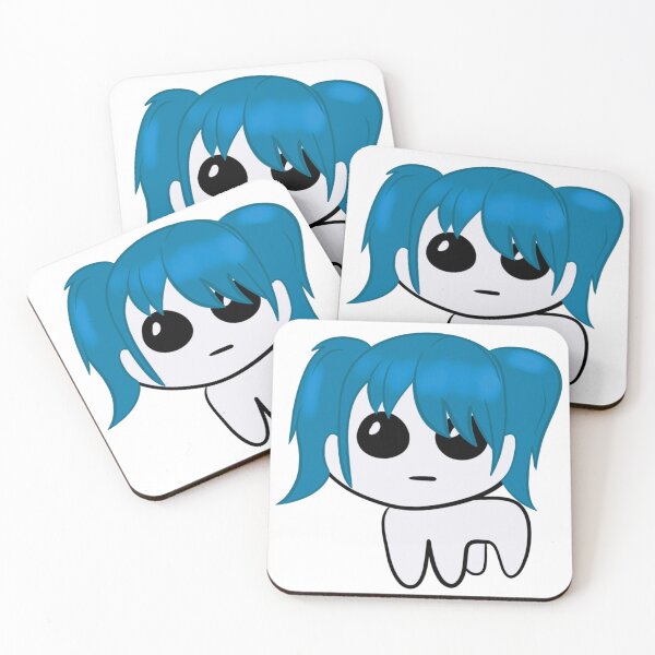 Item preview, Autism Creature Blue Hair Pigtails with Bangs Fringe designed and sold by quirkycounselor.
