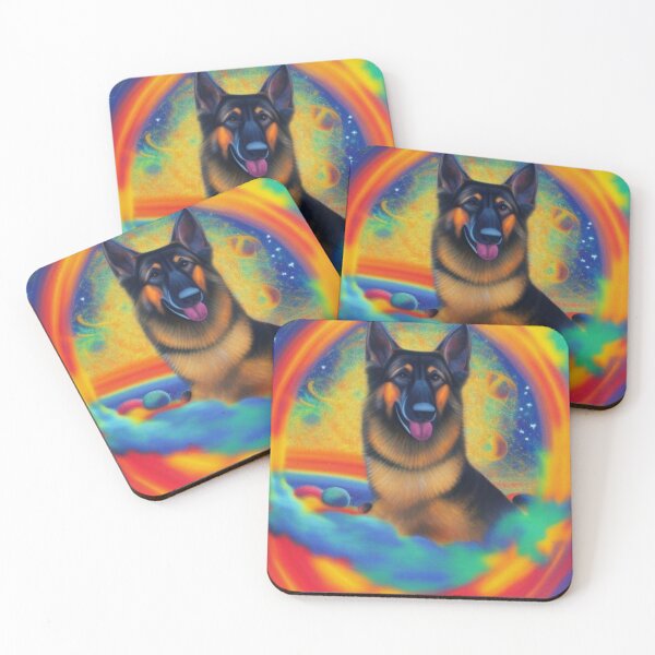 Item preview, Colourful German Shepherd. Galactic German Shepherd. Cosmic German Shepherd designed and sold by Doggymadness.