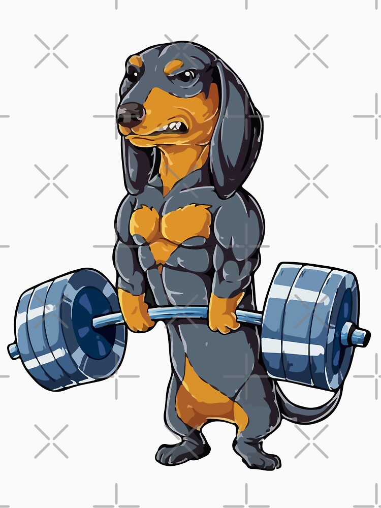 Leg Day dachshund Weight Lifting Squat Dog T-Shirt