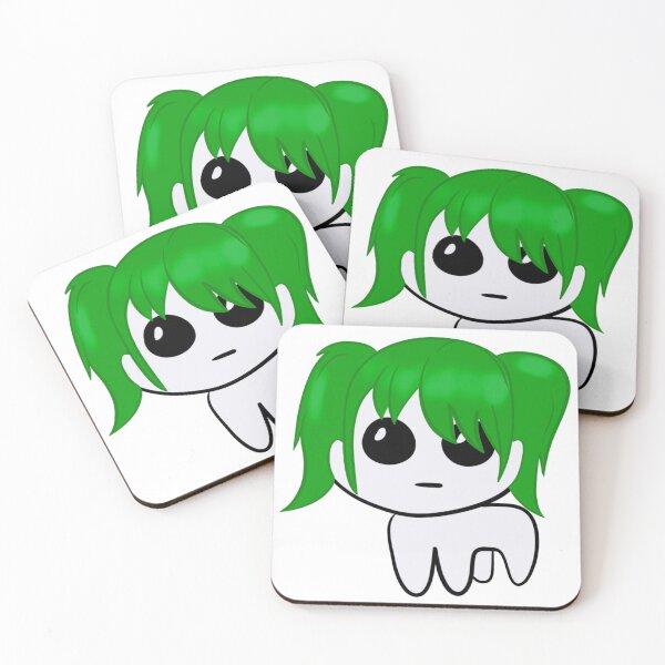 Item preview, Autism Creature Green Hair Pigtails with Bangs Fringe designed and sold by quirkycounselor.