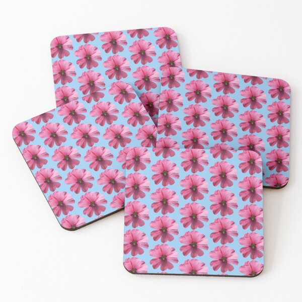 Item preview, Pink floral pattern - light blue background designed and sold by DrAgonPhotos.
