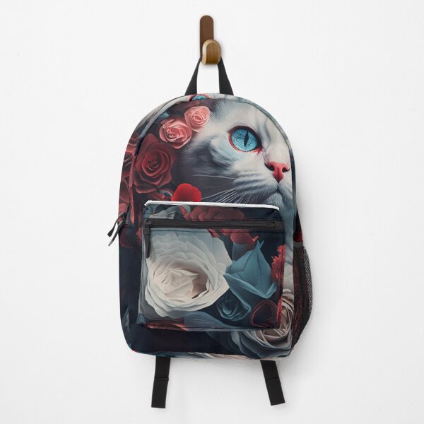 Item preview, A White Cat in Heart of roses description designed and sold by BISJOU.