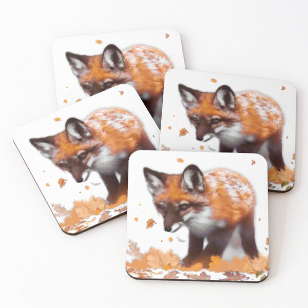 Item preview, Fox playing in the Autumn leaves designed and sold by phillipbooth.