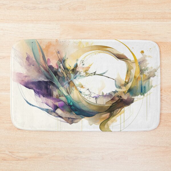 Item preview, Colorful shapes and lines abstract watercolor art designed and sold by RK - Shop.