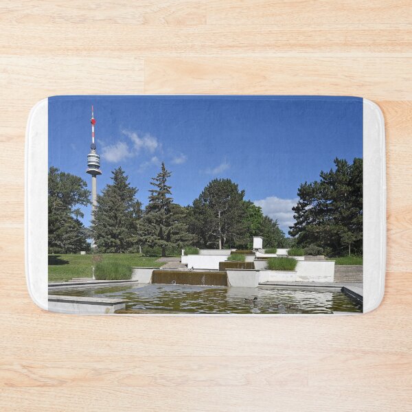 Item preview, fountain with ducks and Tv tower  Donauturm in Donaupark Vienna designed and sold by goceris.