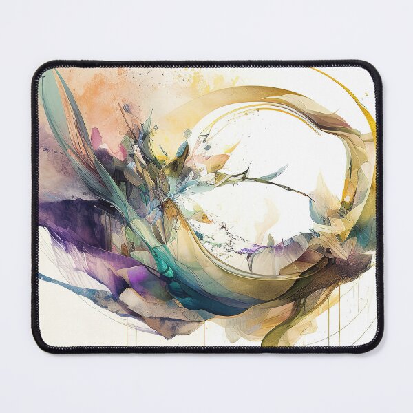 Item preview, Colorful shapes and lines abstract watercolor art designed and sold by RK - Shop.