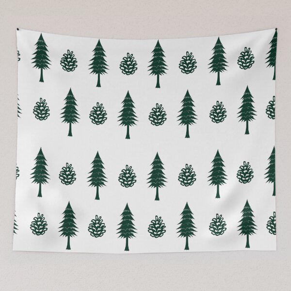 Item preview, Pine Trees, Pinecones, Green, Large Pattern designed and sold by SpruceGooseCo.