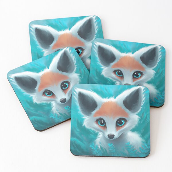 Item preview, Fox Cute hiding in the cold winter foliage designed and sold by phillipbooth.