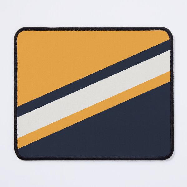 Item preview, Gray, dark blue and mustard color diagonal stripes designed and sold by BattaAnastasia.