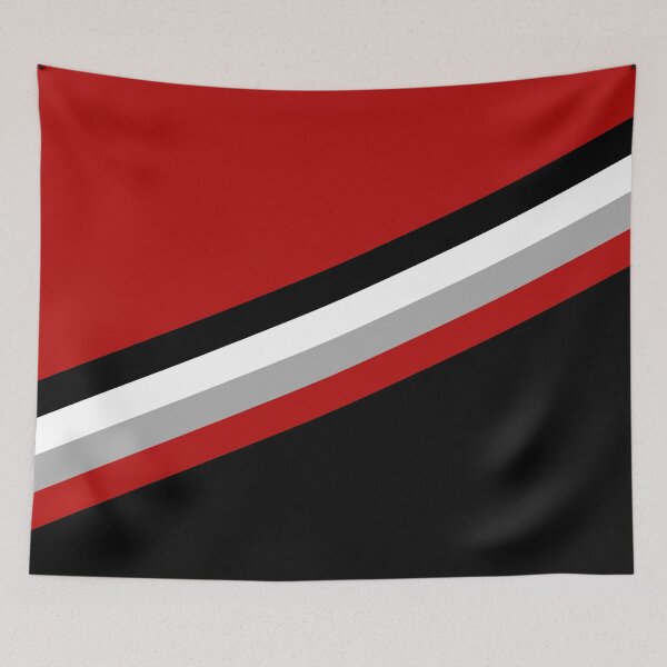 Item preview, Gray, white, black and red diagonal stripes designed and sold by BattaAnastasia.