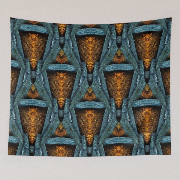 Item preview, Blue Wood and Golden Demons (pattern) designed and sold by Yampimon.
