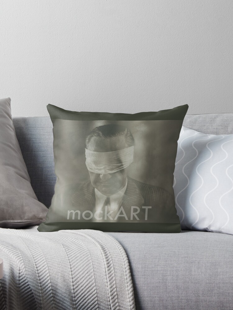Thumbnail 1 of 4, Pillow, mockART - Blind Man designed and sold by mockART.