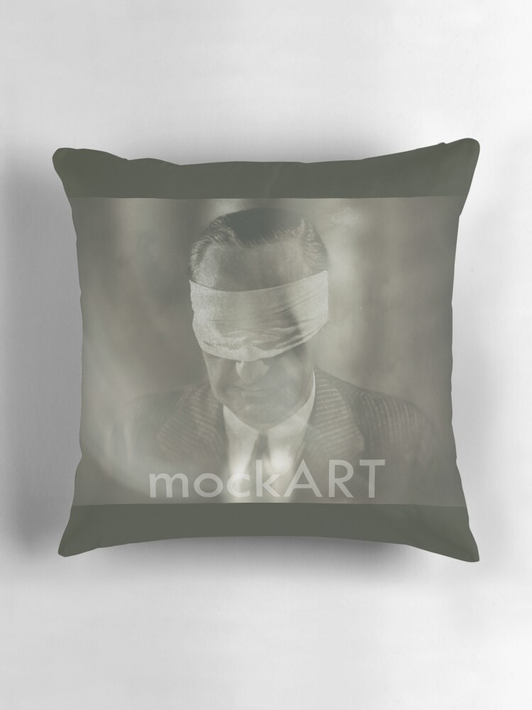Thumbnail 3 of 4, Pillow, mockART - Blind Man designed and sold by mockART.