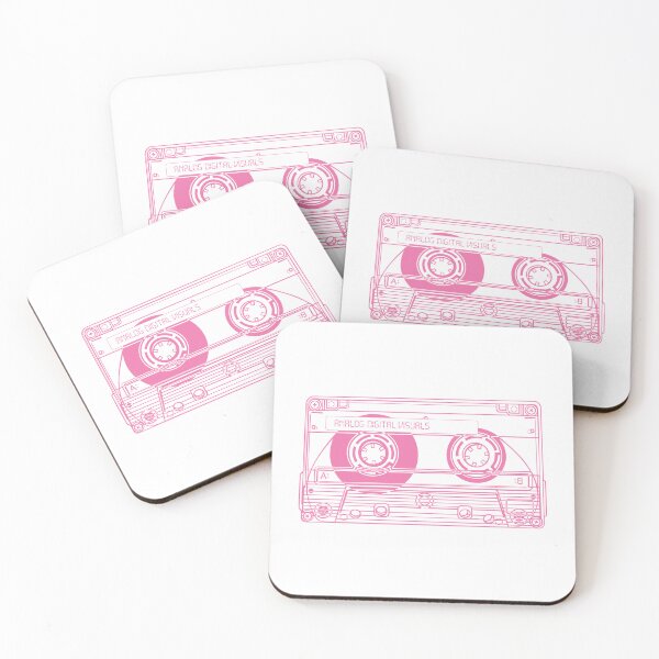 Item preview, Cassette Tape Graphic (Blush Red Lines) Analog / Music designed and sold by analogdigitalvz.