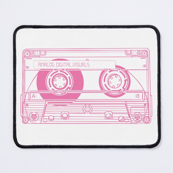 Item preview, Cassette Tape Graphic (Blush Red Lines) Analog / Music designed and sold by analogdigitalvz.