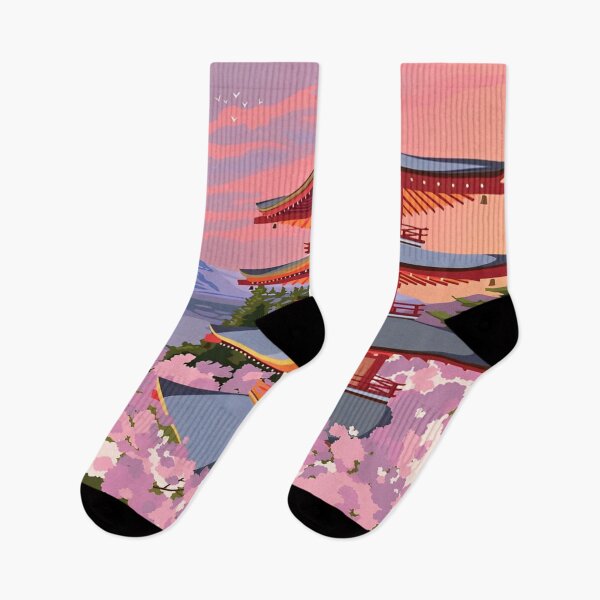 Item preview, Cherry Blossom Japanese Travel Poster designed and sold by queenfriesen.