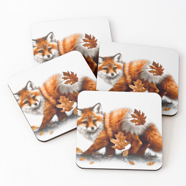 Item preview, Fox playing in the Autumn leaves designed and sold by phillipbooth.