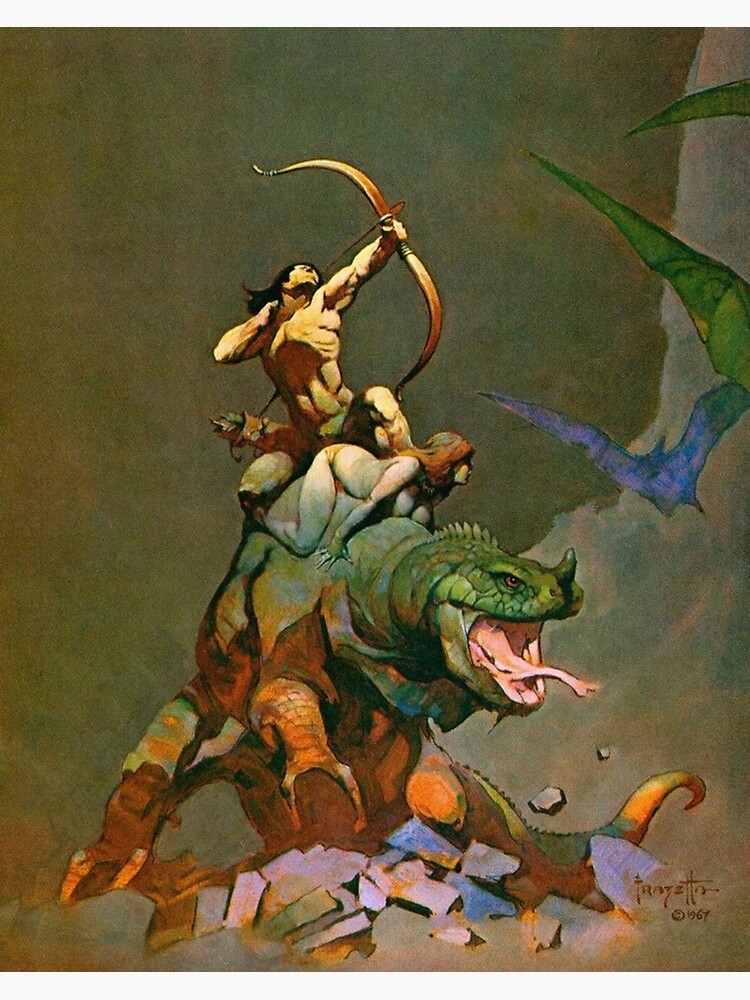 Frank Frazetta Poster For Sale By BSJUD Redbubble   Flat,750x,075,f Pad,750x1000,f8f8f8 