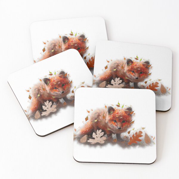 Item preview, Fox playing in the Autumn leaves designed and sold by phillipbooth.